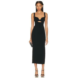 Roland Mouret Knit Midi Dress in Black XSmall New Womens Bodycon